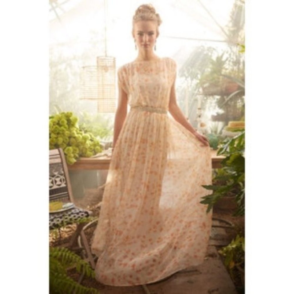 Anthropology Peach Blossom Dress // Paper Crown